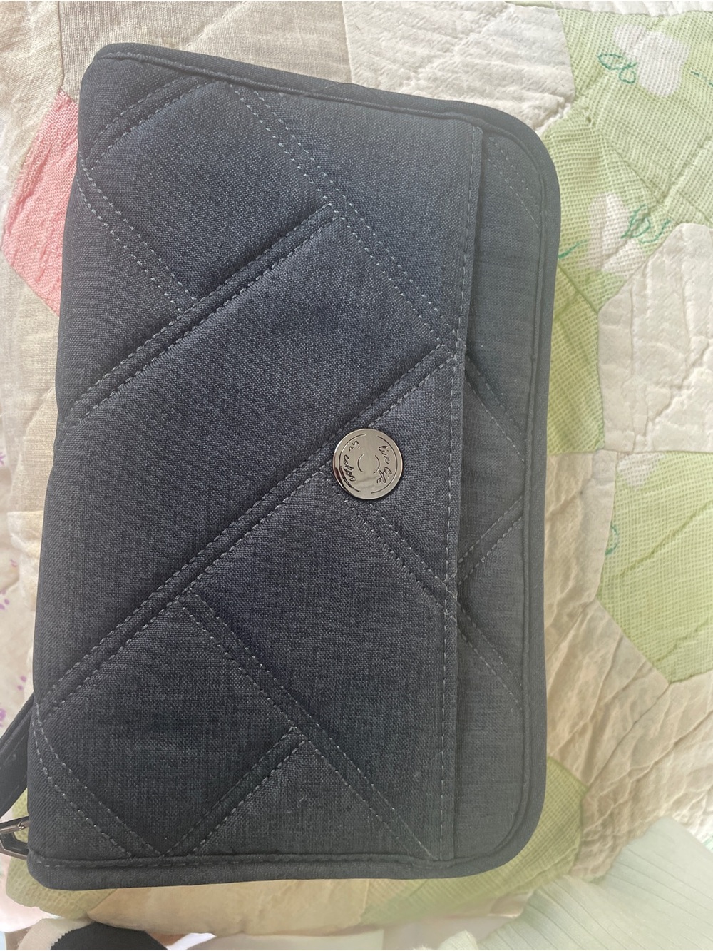 lug Quilted Travel Organizer Pouch - Charcoal